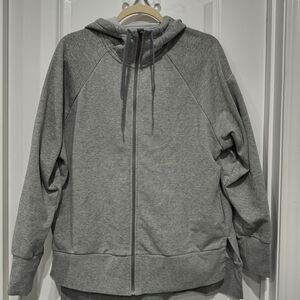 Nike Men's Heather Gray Zip-Up Sweater